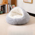 Cozy Shell-Shaped Cat Bed - Plush, Thickened Pet Nest with Non-Slip Waterproof Bottom for Cats & Small Dogs