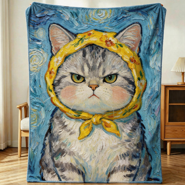 Custom Pet Photo Blanket - Personalized Dog Cat Portrait Fleece Blanket - Unique Christmas Birthday Gift for Pet Lovers