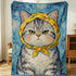Custom Pet Photo Blanket - Personalized Dog Cat Portrait Fleece Blanket - Unique Christmas Birthday Gift for Pet Lovers