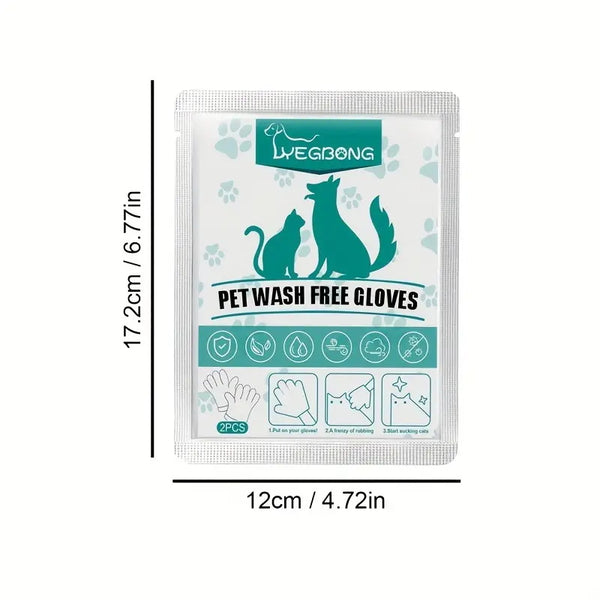 2pcs Pet Cleaning Gloves, Efficient Deodorization And Odor Removal, Perfect For Dry And Wet Cleaning