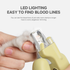 Pet Anti-Bleeding Nail Clippers for Beginners, Splashproof Nail Grinder, Pet Nail Trimmer for Dogs Cats, Pet Nail Clippers with Led Blood Line Light