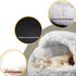 Cozy Shell-Shaped Cat Bed - Plush, Thickened Pet Nest with Non-Slip Waterproof Bottom for Cats & Small Dogs