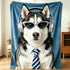 Custom Pet Photo Blanket - Personalized Dog Cat Portrait Fleece Blanket - Unique Christmas Birthday Gift for Pet Lovers