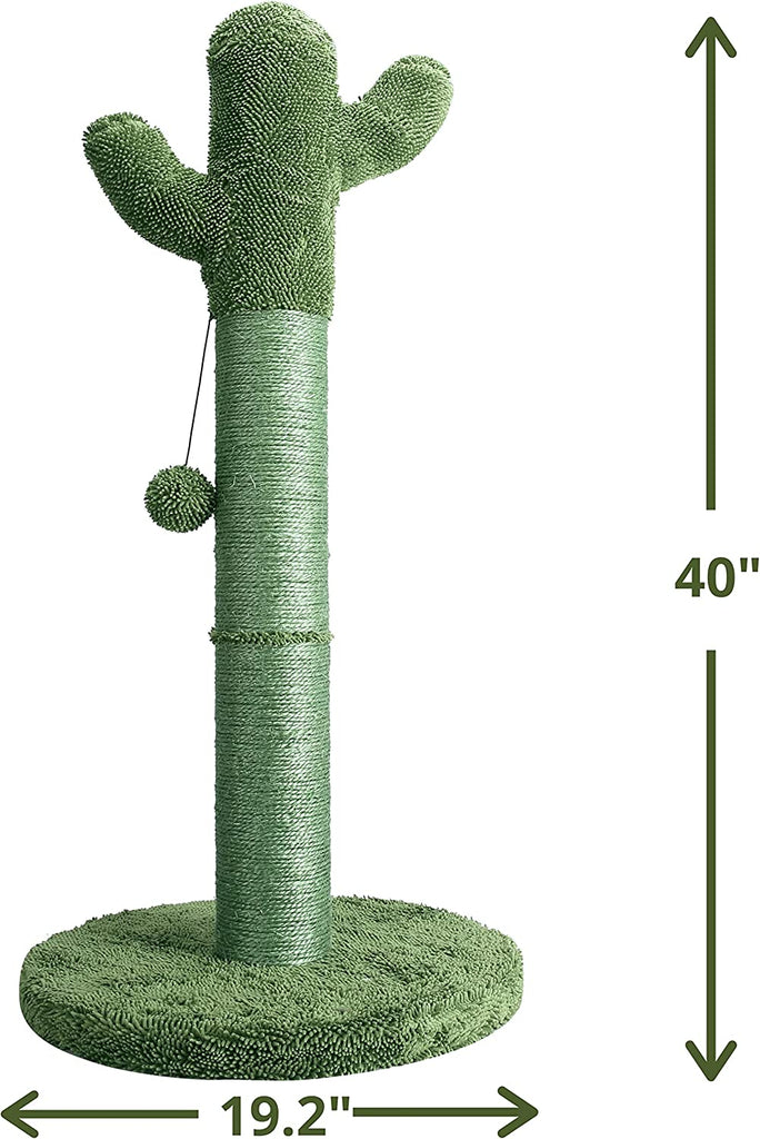 Cute Cactus Pet Cat Tree with Ball and Scratcher